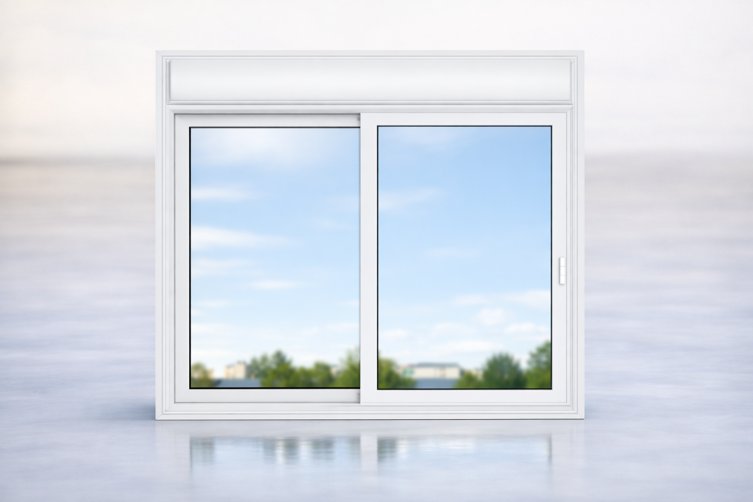 شباك المنيوم سحاب مقطع حسين جبر بلون حديث وزجاج دبل جلاس